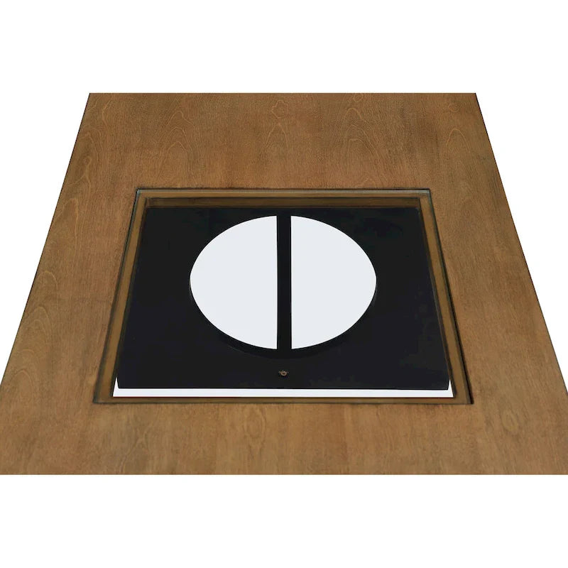 47 Rectangular Coffee Table with Tempered Glass Shelf