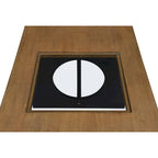 47 Rectangular Coffee Table with Tempered Glass Shelf