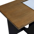 47 Rectangular Coffee Table with Tempered Glass Shelf