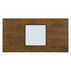 47 Rectangular Coffee Table with Tempered Glass Shelf