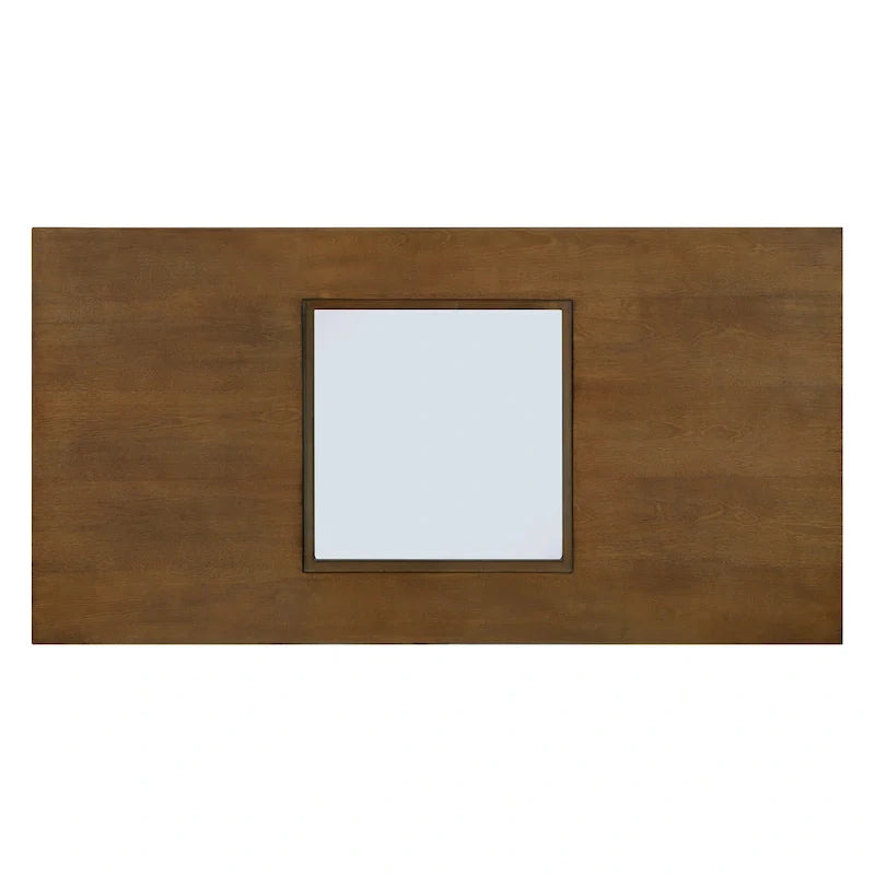 47 Rectangular Coffee Table with Tempered Glass Shelf