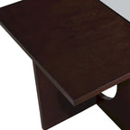 47 Rectangular Coffee Table with Tempered Glass Shelf