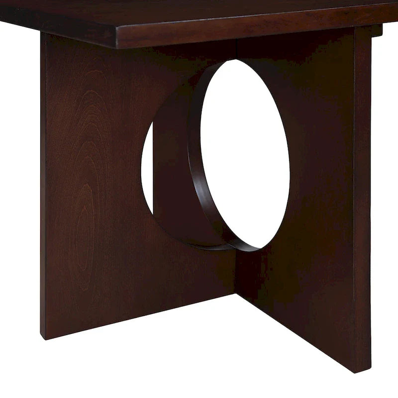 47 Rectangular Coffee Table with Tempered Glass Shelf