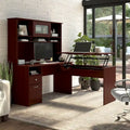 60 L-Shaped Sit-to-Stand Desk with Hutch and File Drawer