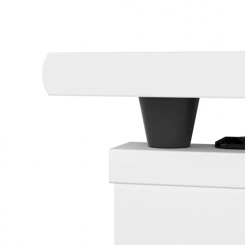 60 L-Shaped Sit-to-Stand Desk with Hutch and File Drawer