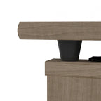 60 L-Shaped Sit-to-Stand Desk with Hutch and File Drawer
