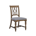 Gray Wood Upholstered Dining Chair - 22 x 40 x 26