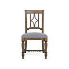 Gray Wood Upholstered Dining Chair - 22 x 40 x 26