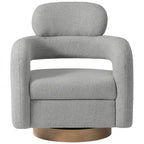 Sherpa Swivel Barrel Chair, Set of 2