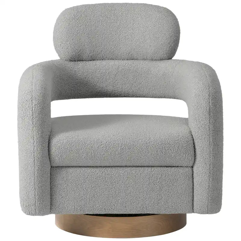 Sherpa Swivel Barrel Chair, Set of 2