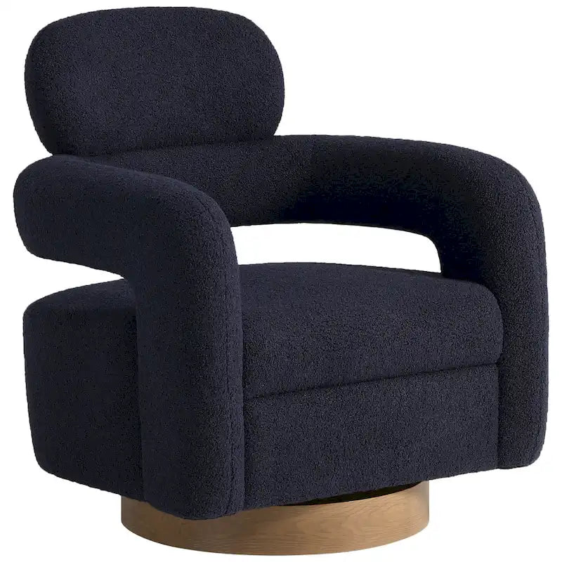 Sherpa Swivel Barrel Chair, Set of 2