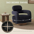 Sherpa Swivel Barrel Chair, Set of 2