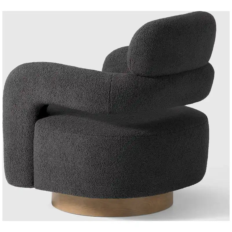 Sherpa Swivel Barrel Chair, Set of 2