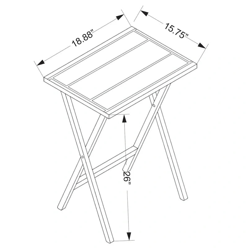 4-Piece Folding Tray Table Set with Storage Stand – Gray