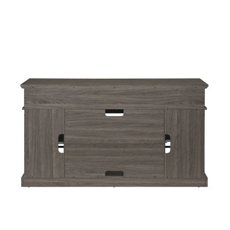 Classic American TV Stand with 4 Storage Shelf and 2 Storage Cabinet for Family Living Room or Office