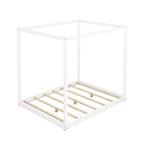 Low Canopy Platform Bed in Pine Wood and MDF – Queen/King