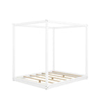 Low Canopy Platform Bed in Pine Wood and MDF – Queen/King