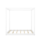 Low Canopy Platform Bed in Pine Wood and MDF – Queen/King