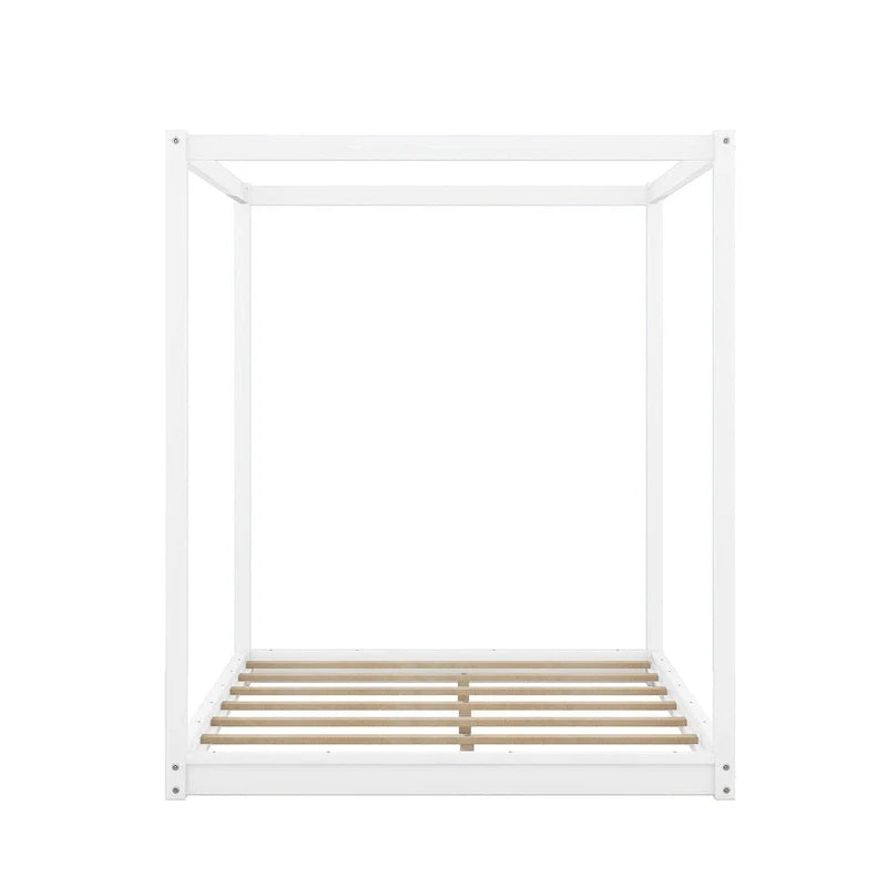 Low Canopy Platform Bed in Pine Wood and MDF – Queen/King