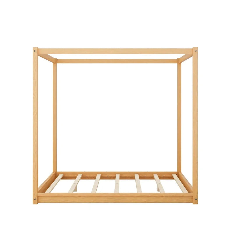 Low Canopy Platform Bed in Pine Wood and MDF – Queen/King