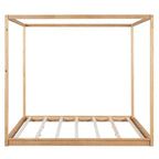 Low Canopy Platform Bed in Pine Wood and MDF – Queen/King