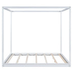 Low Canopy Platform Bed in Pine Wood and MDF – Queen/King