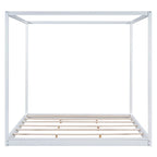 Low Canopy Platform Bed in Pine Wood and MDF – Queen/King