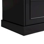 104.2 Wall Unit with TV Stand, Bookshelves, and Cabinets – Black