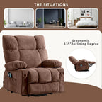 Power Lift Recliner with Heat, Massage, USB Charging – Blue