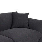 111 Oversized 3-Seater Sofa with Metal Legs – Black Sherpa