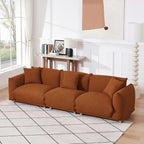 111 Oversized 3-Seater Sofa with Metal Legs – Black Sherpa