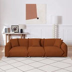 111 Oversized 3-Seater Sofa with Metal Legs – Black Sherpa