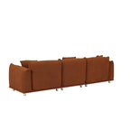 111 Oversized 3-Seater Sofa with Metal Legs – Black Sherpa