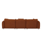 111 Oversized 3-Seater Sofa with Metal Legs – Black Sherpa