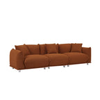 111 Oversized 3-Seater Sofa with Metal Legs – Black Sherpa