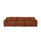 111 Oversized 3-Seater Sofa with Metal Legs – Black Sherpa