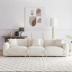 111 Oversized 3-Seater Sofa with Metal Legs – Black Sherpa
