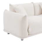 111 Oversized 3-Seater Sofa with Metal Legs – Black Sherpa