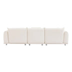 111 Oversized 3-Seater Sofa with Metal Legs – Black Sherpa