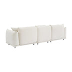 111 Oversized 3-Seater Sofa with Metal Legs – Black Sherpa