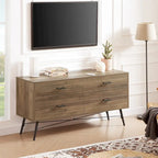 4-Drawer Horizontal Dresser in Rustic Walnut Finish