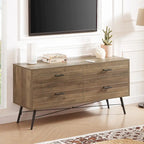 4-Drawer Horizontal Dresser in Rustic Walnut Finish