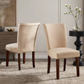 Linen Upholstered Dining Chairs (Set of 2)