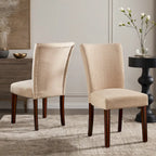 Linen Upholstered Dining Chairs (Set of 2)