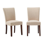 Linen Upholstered Dining Chairs (Set of 2)
