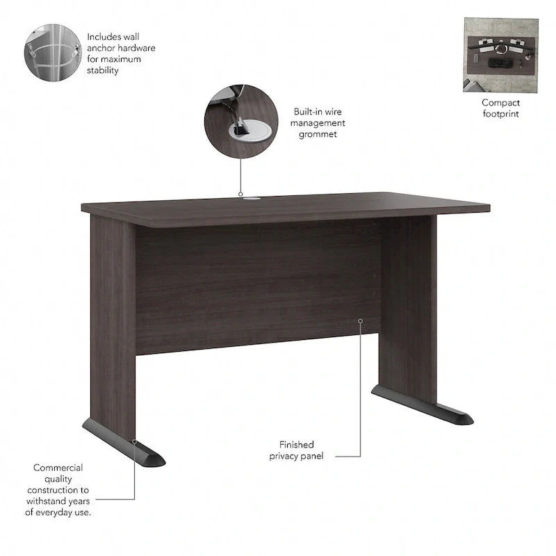 48 Computer Desk with Wire Management Grommet