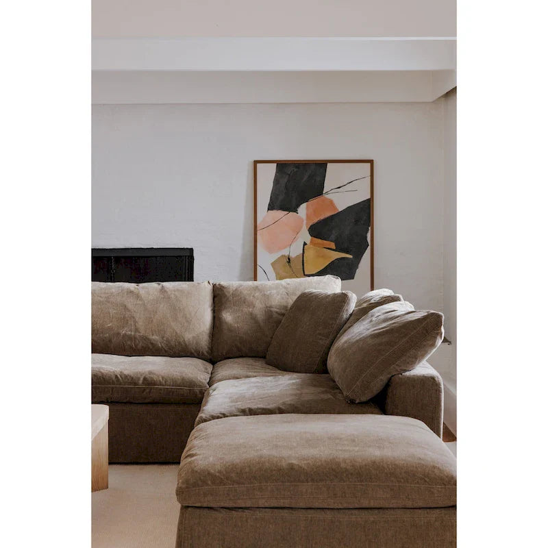 Modular Sectional Corner Chair with Stain-Resistant Fabric – 38x38
