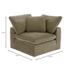 Modular Sectional Corner Chair with Stain-Resistant Fabric – 38x38