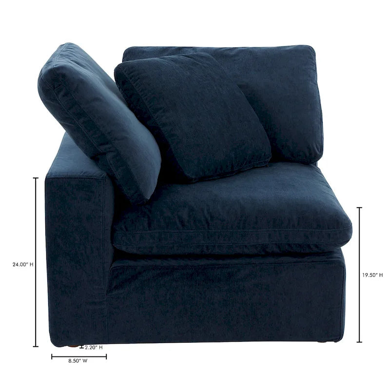Modular Sectional Corner Chair with Stain-Resistant Fabric – 38x38