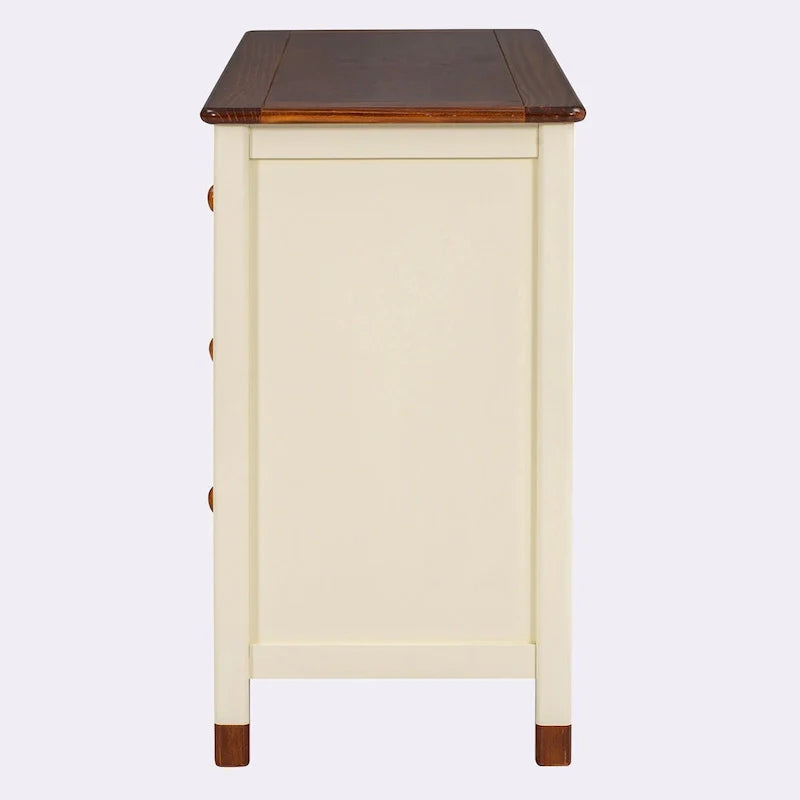 6-Drawer Storage Dresser with Weathered Finish